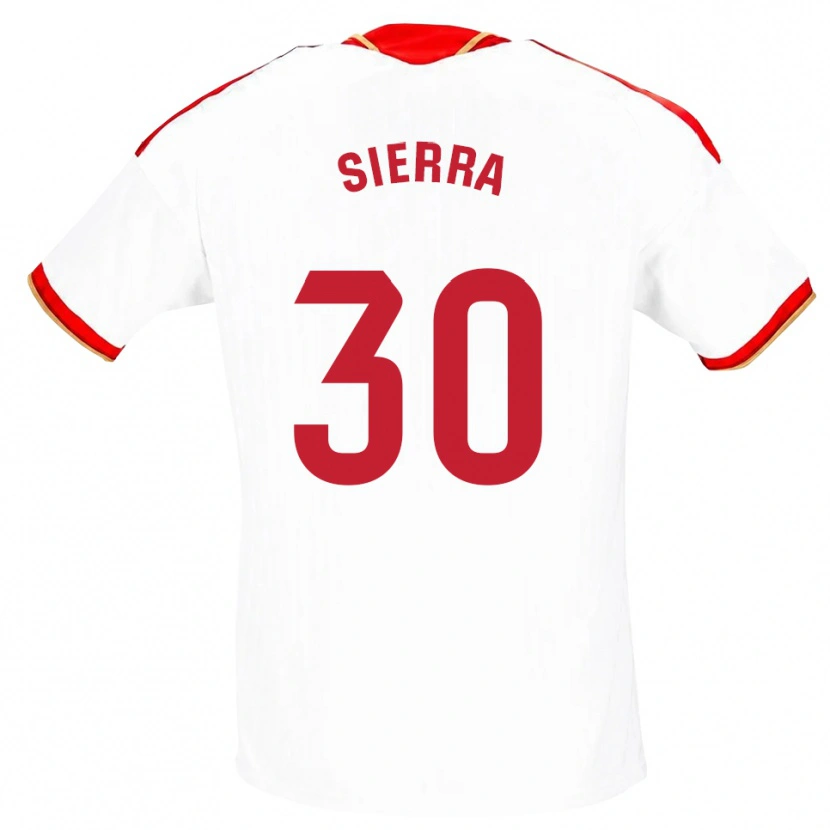 Danxen Pánské Miguel Sierra #30 Bílá Červená Domů Hráčské Dresy 2026/27 Dres
