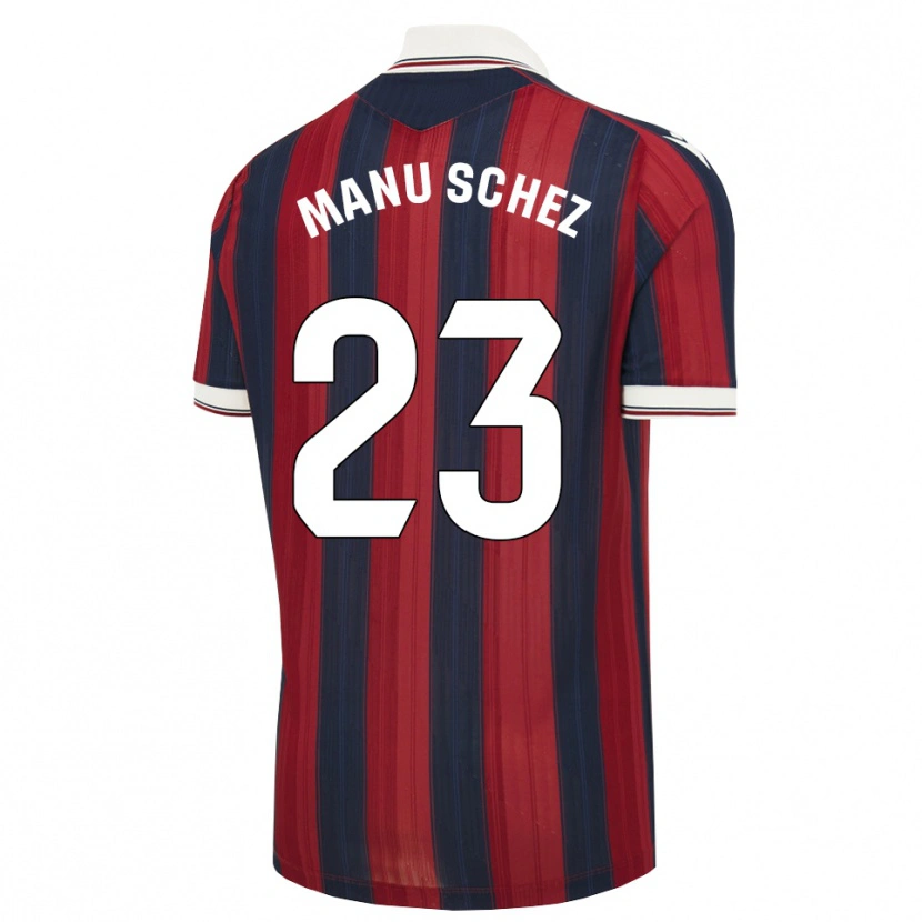 Danxen Pánské Manu Sánchez #23 Půlnoční Modrá Červená Domů Hráčské Dresy 2026/27 Dres