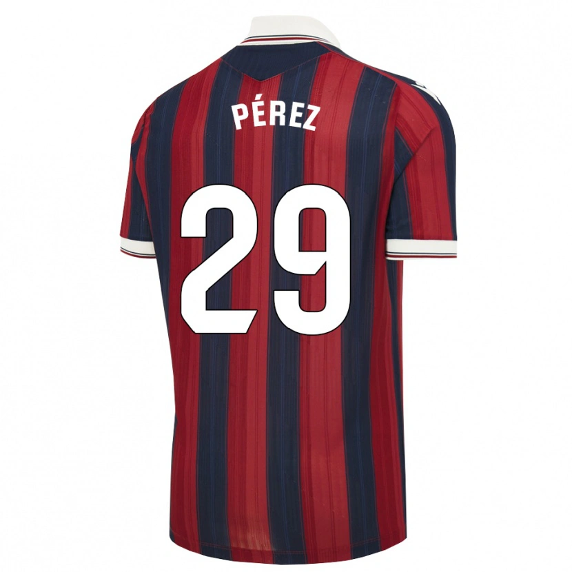 Danxen Pánské Nacho Pérez #29 Půlnoční Modrá Červená Domů Hráčské Dresy 2026/27 Dres