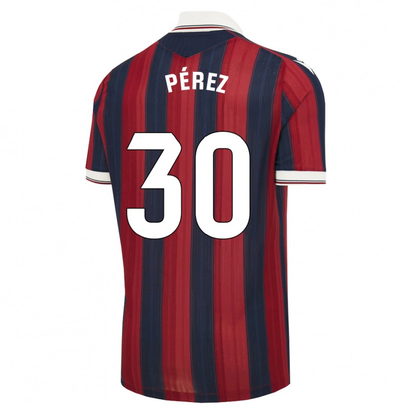 Danxen Pánské Luismi Pérez #30 Půlnoční Modrá Červená Domů Hráčské Dresy 2026/27 Dres