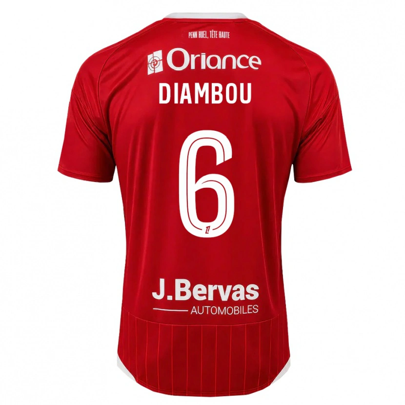 Danxen Pánské Mamady Diambou #6 Bílá Červená Domů Hráčské Dresy 2026/27 Dres
