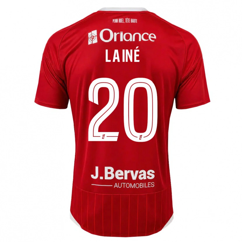 Danxen Pánské Mathis Lainé #20 Bílá Červená Domů Hráčské Dresy 2026/27 Dres