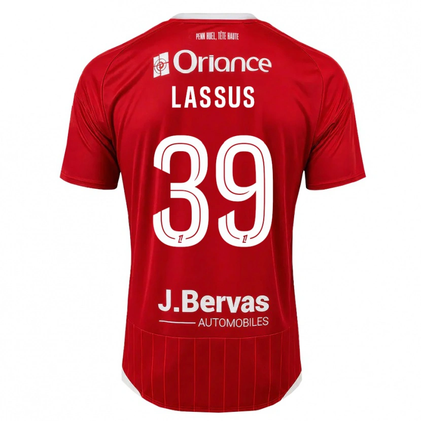 Danxen Pánské Axel Lassus #39 Bílá Červená Domů Hráčské Dresy 2026/27 Dres
