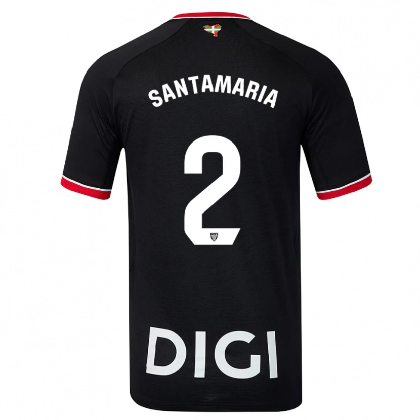 Danxen Pánské Unai Santamaría #2 Černá Bílá Červená Daleko Hráčské Dresy 2026/27 Dres