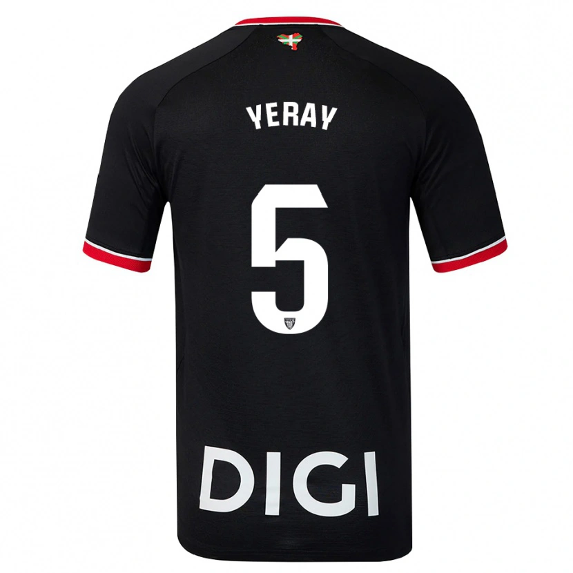 Danxen Pánské Yeray Álvarez #5 Černá Bílá Červená Daleko Hráčské Dresy 2026/27 Dres