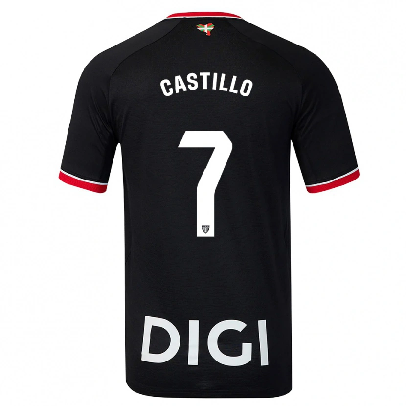 Danxen Pánské Unai Castillo #7 Černá Bílá Červená Daleko Hráčské Dresy 2026/27 Dres