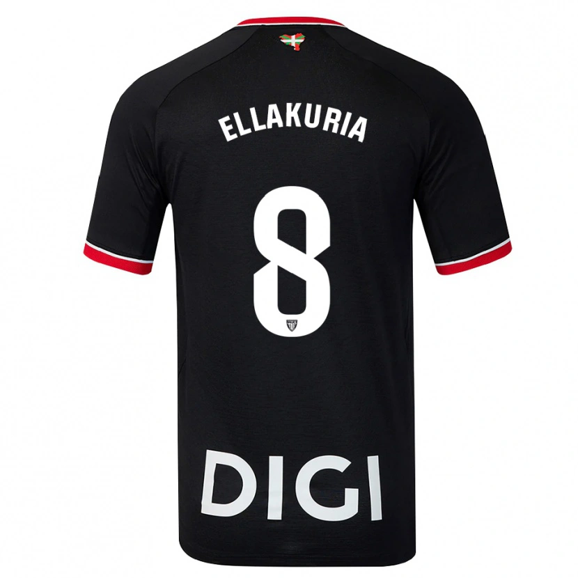 Danxen Pánské Eneko Ellakuria #8 Černá Bílá Červená Daleko Hráčské Dresy 2026/27 Dres