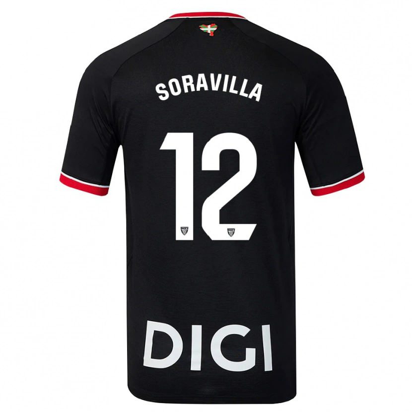 Danxen Pánské Ander Soravilla #12 Černá Bílá Červená Daleko Hráčské Dresy 2026/27 Dres