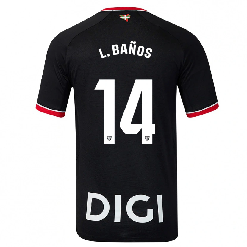 Danxen Pánské Leire Baños Indakoetxea #14 Černá Bílá Červená Daleko Hráčské Dresy 2026/27 Dres