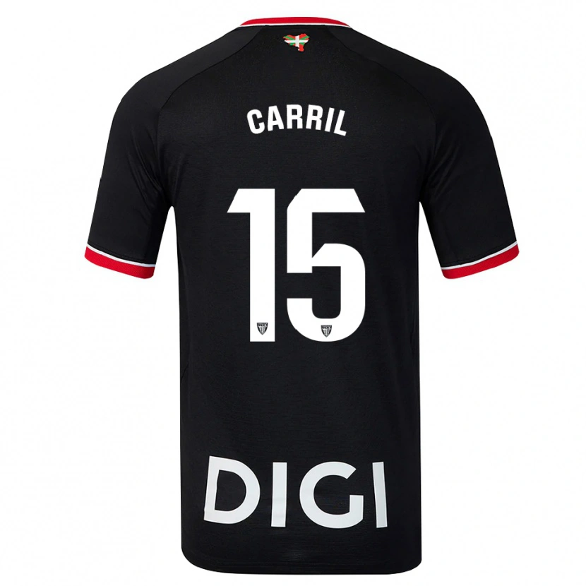 Danxen Pánské Álex Carril #15 Černá Bílá Červená Daleko Hráčské Dresy 2026/27 Dres