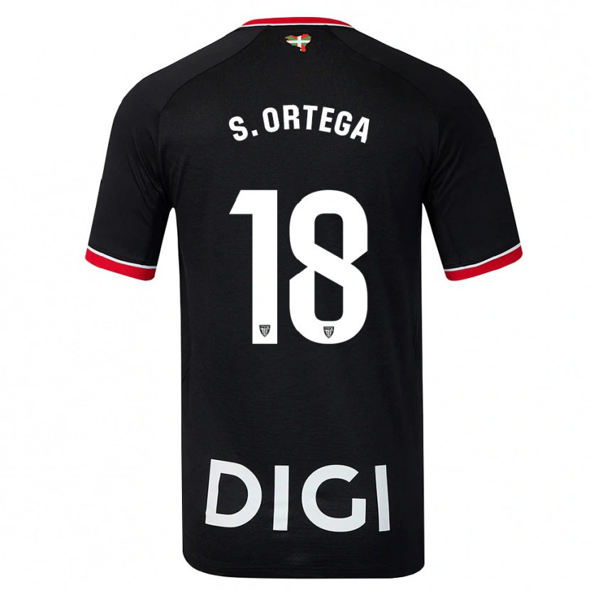 Danxen Pánské Sara Ortega Ruiz #18 Černá Bílá Červená Daleko Hráčské Dresy 2026/27 Dres
