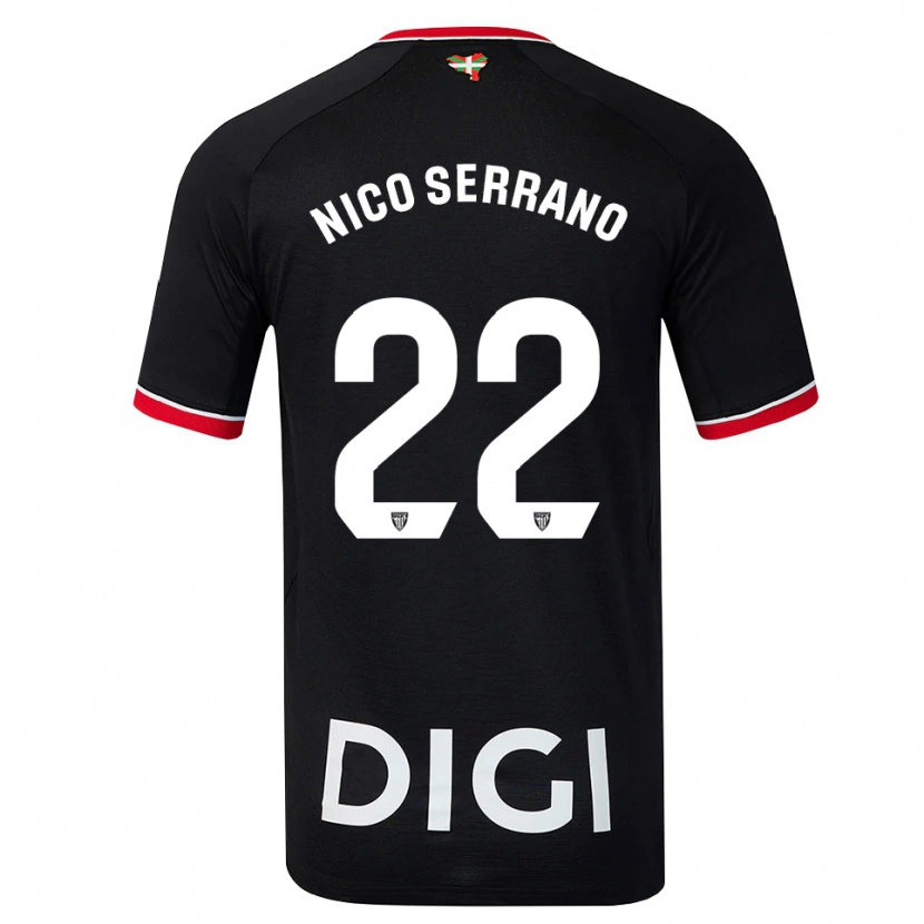 Danxen Pánské Nico Serrano #22 Černá Bílá Červená Daleko Hráčské Dresy 2026/27 Dres