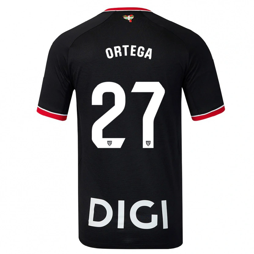 Danxen Pánské Sara Ortega #27 Černá Bílá Červená Daleko Hráčské Dresy 2026/27 Dres