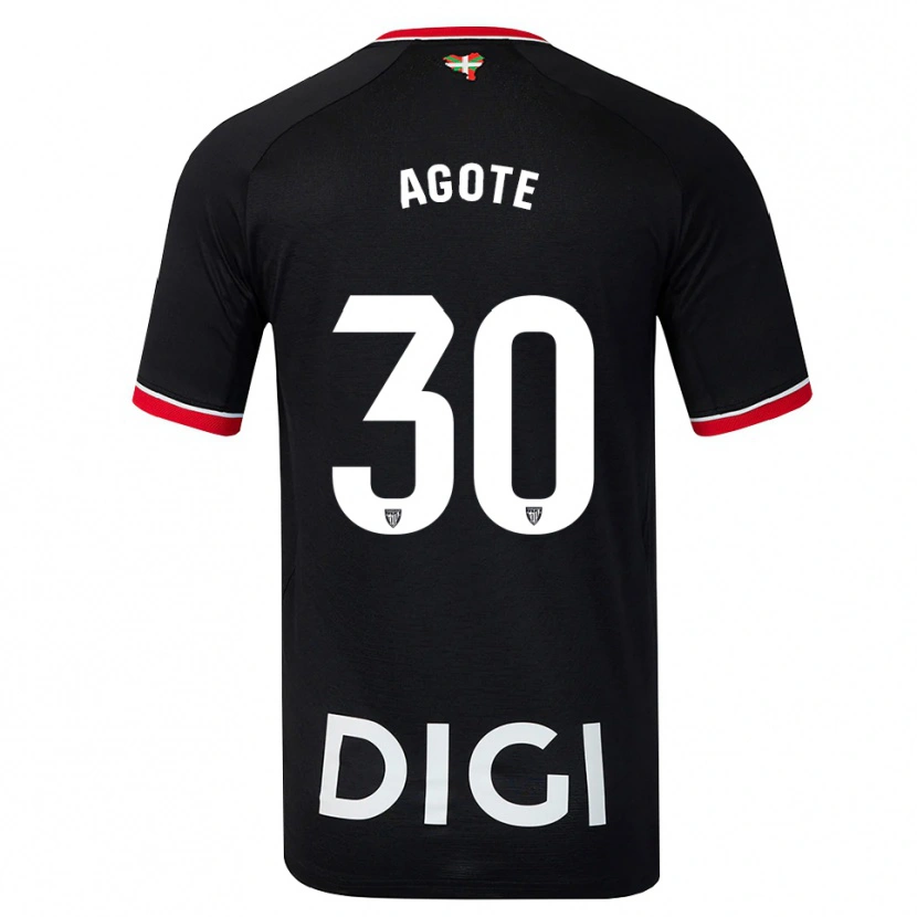 Danxen Pánské Daniela Agote Aguirre #30 Černá Bílá Červená Daleko Hráčské Dresy 2026/27 Dres