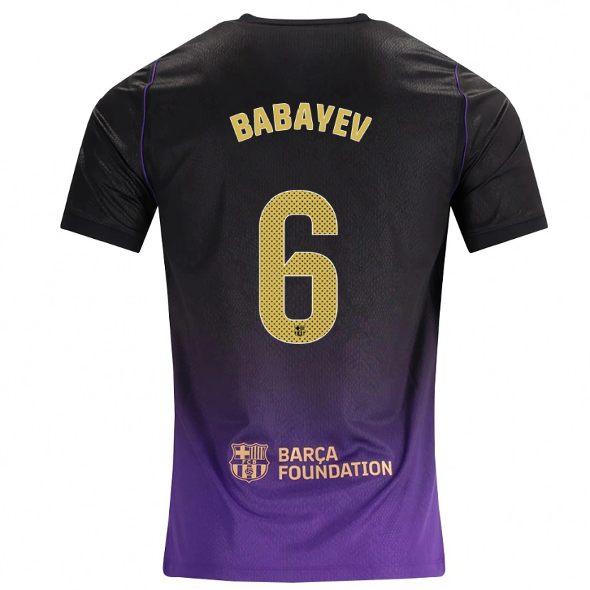 Danxen Pánské Ibrahim Babayev #6 Fialová Žlutá Černá Daleko Hráčské Dresy 2026/27 Dres