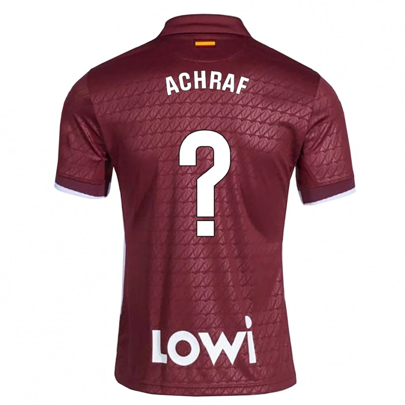 Danxen Pánské Moha Achraf #0 Tmavě Červená Bílá Daleko Hráčské Dresy 2026/27 Dres