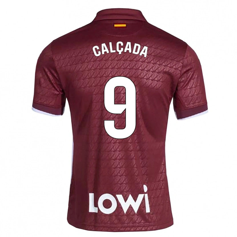 Danxen Pánské Gonzalo Calçada #9 Tmavě Červená Bílá Daleko Hráčské Dresy 2026/27 Dres