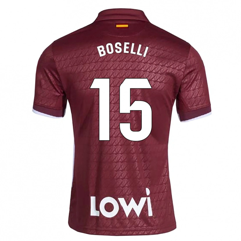 Danxen Pánské Sebastián Boselli #15 Tmavě Červená Bílá Daleko Hráčské Dresy 2026/27 Dres