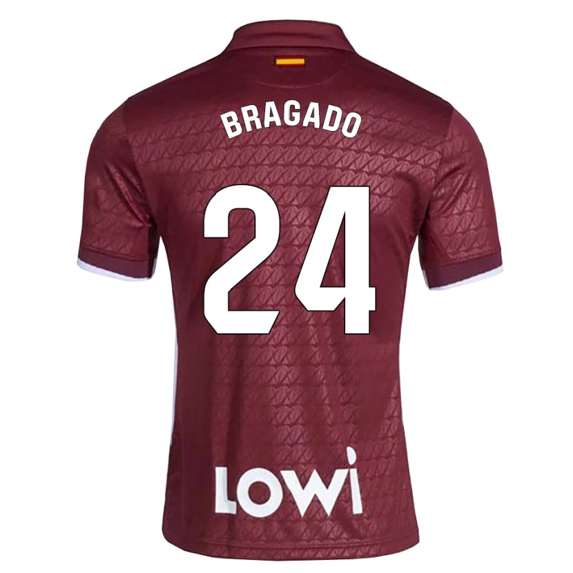 Danxen Pánské Alonso Bragado #24 Tmavě Červená Bílá Daleko Hráčské Dresy 2026/27 Dres