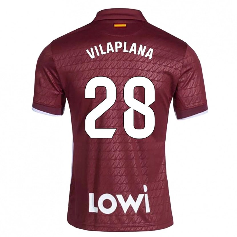 Danxen Pánské Marc Vilaplana #28 Tmavě Červená Bílá Daleko Hráčské Dresy 2026/27 Dres