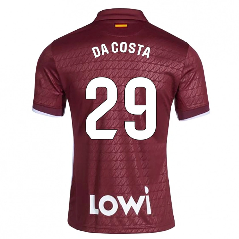 Danxen Pánské Coba Da Costa #29 Tmavě Červená Bílá Daleko Hráčské Dresy 2026/27 Dres