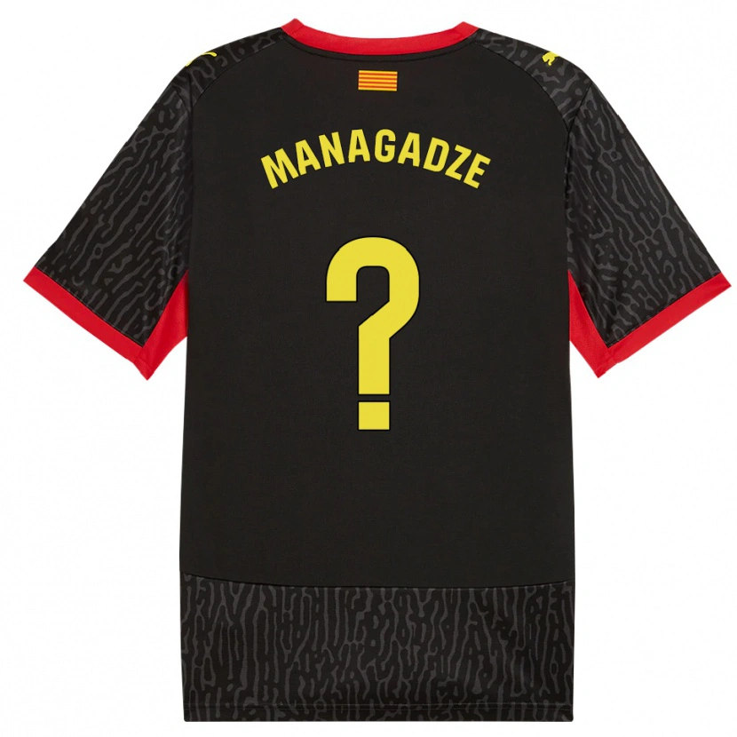 Danxen Pánské Luka Managadze #0 Černá Žlutá Červená Daleko Hráčské Dresy 2026/27 Dres