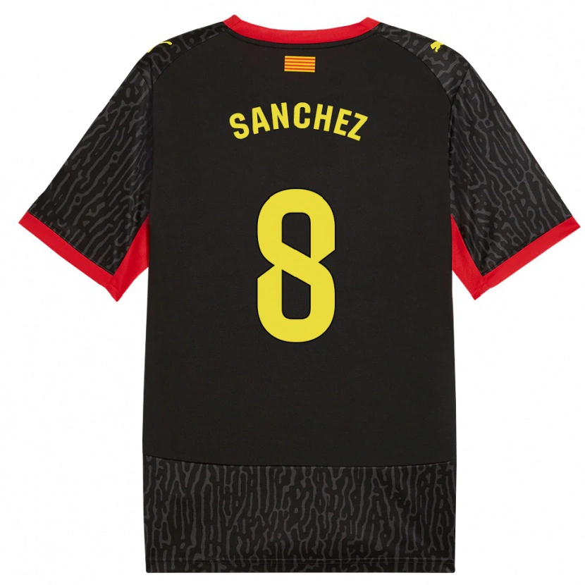 Danxen Pánské Miguel Ángel Sánchez #8 Černá Žlutá Červená Daleko Hráčské Dresy 2026/27 Dres