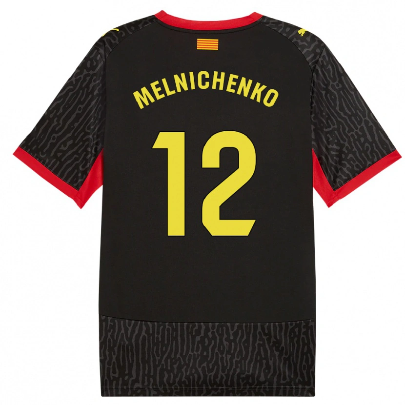 Danxen Pánské Dmytro Melnichenko #12 Černá Žlutá Červená Daleko Hráčské Dresy 2026/27 Dres