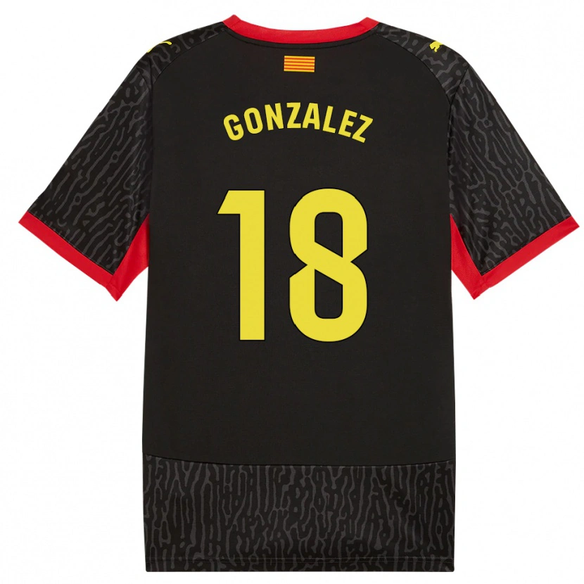 Danxen Pánské Gerard Gonzalez #18 Černá Žlutá Červená Daleko Hráčské Dresy 2026/27 Dres