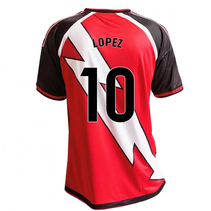 Danxen Pánské Asier López #10 Červená Černá Bílá Daleko Hráčské Dresy 2026/27 Dres