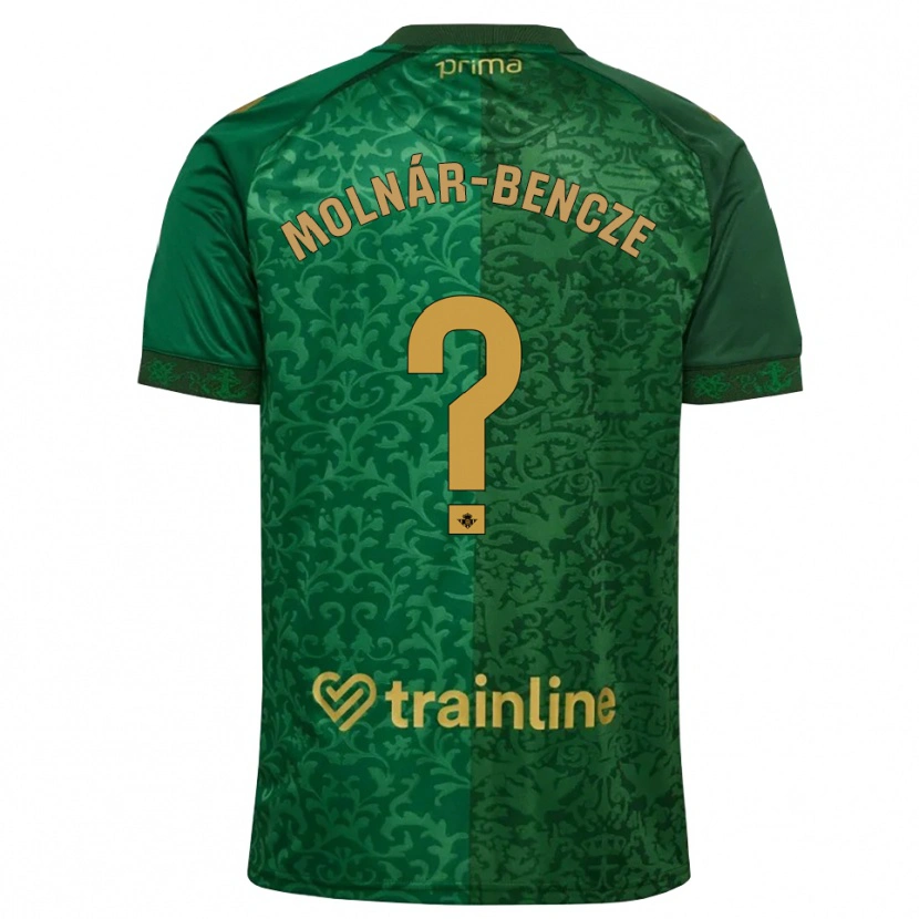 Danxen Pánské Zsombor Molnár-Bencze #0 Lesní Zelená Tmavě Zlatohnědá Daleko Hráčské Dresy 2026/27 Dres