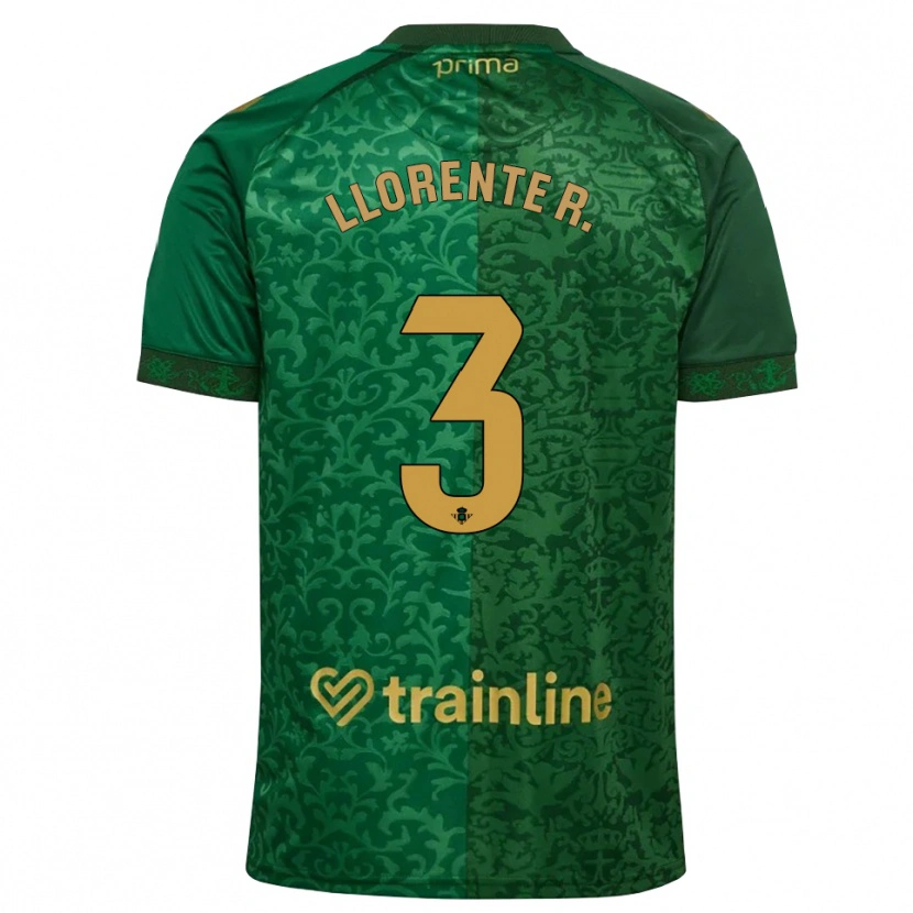 Danxen Pánské Diego Llorente #3 Lesní Zelená Tmavě Zlatohnědá Daleko Hráčské Dresy 2026/27 Dres