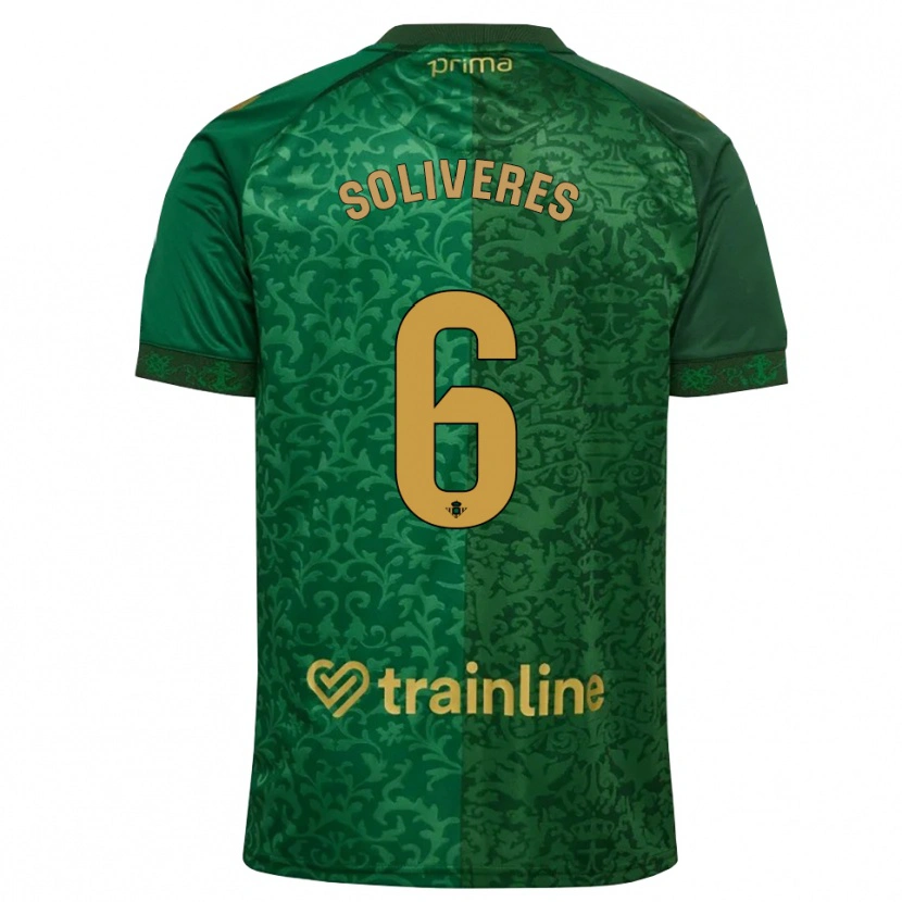 Danxen Pánské Gema Soliveres #6 Lesní Zelená Tmavě Zlatohnědá Daleko Hráčské Dresy 2026/27 Dres