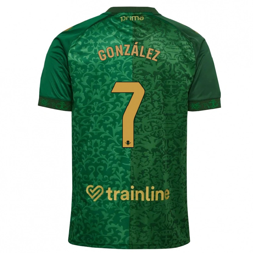 Danxen Pánské Antonio González #7 Lesní Zelená Tmavě Zlatohnědá Daleko Hráčské Dresy 2026/27 Dres