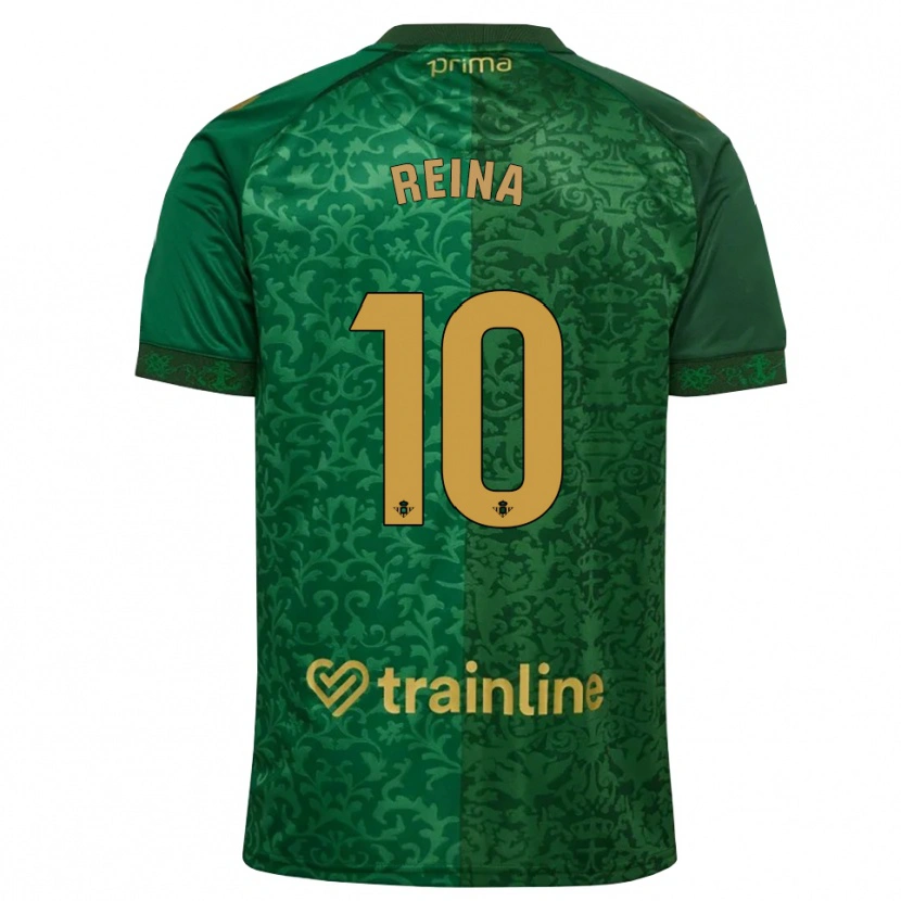 Danxen Pánské Carlos Reina #10 Lesní Zelená Tmavě Zlatohnědá Daleko Hráčské Dresy 2026/27 Dres