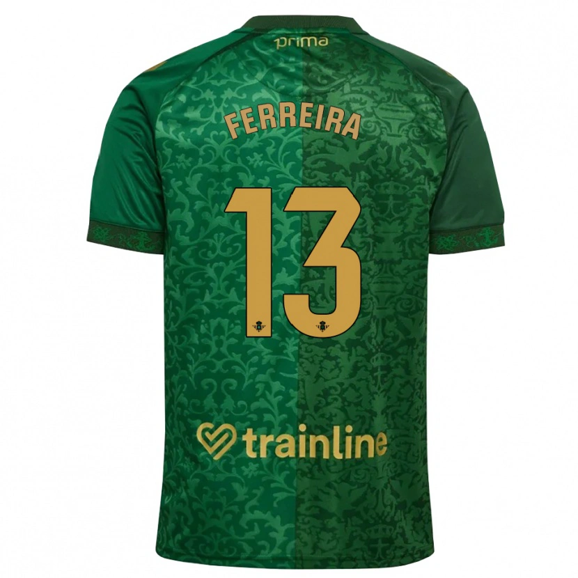 Danxen Pánské Kilian Ferreira #13 Lesní Zelená Tmavě Zlatohnědá Daleko Hráčské Dresy 2026/27 Dres