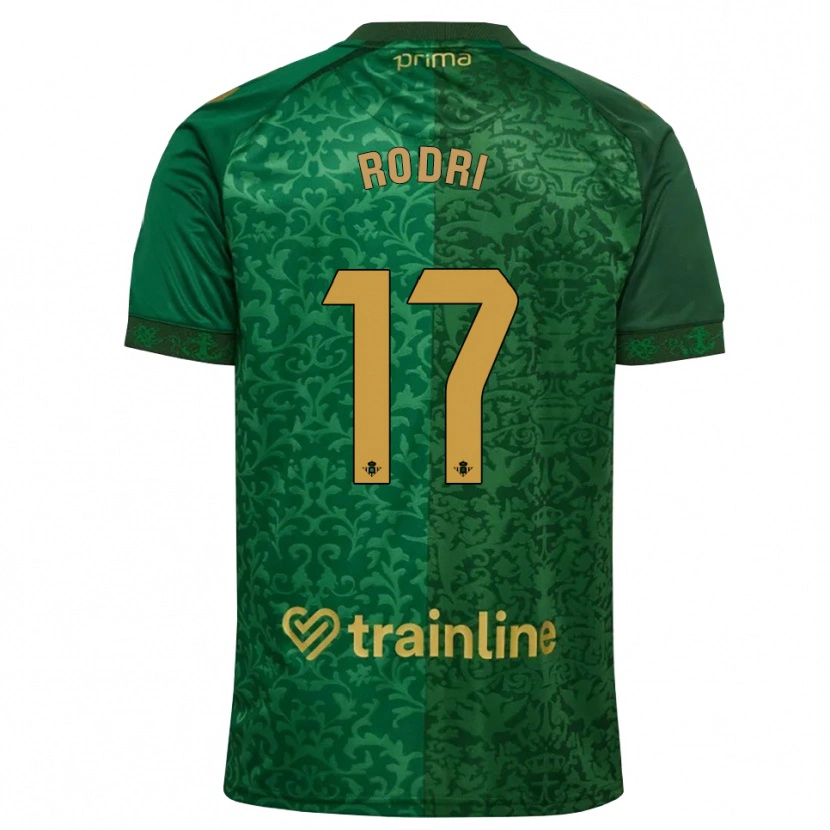 Danxen Pánské Rodri Sanchez #17 Lesní Zelená Tmavě Zlatohnědá Daleko Hráčské Dresy 2026/27 Dres