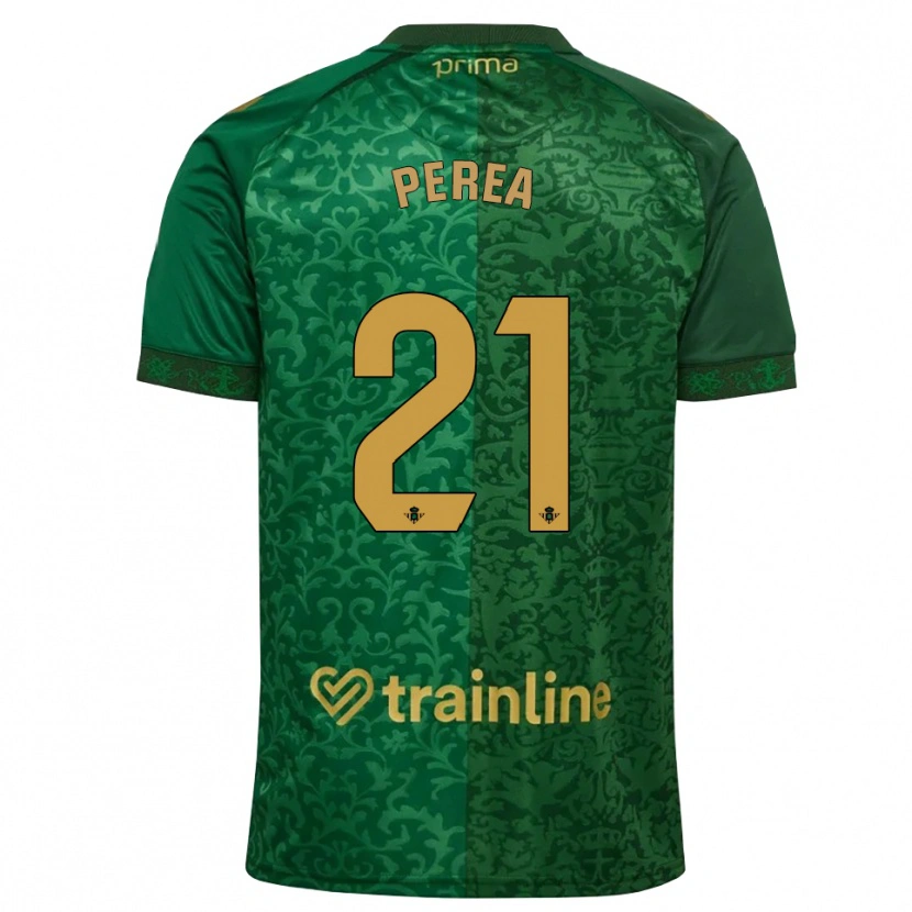 Danxen Pánské Paula Perea #21 Lesní Zelená Tmavě Zlatohnědá Daleko Hráčské Dresy 2026/27 Dres