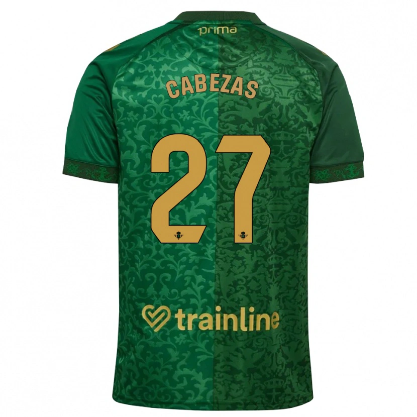 Danxen Pánské Ángela Cabezas #27 Lesní Zelená Tmavě Zlatohnědá Daleko Hráčské Dresy 2026/27 Dres