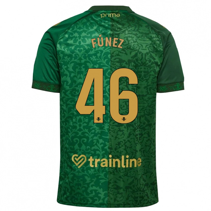 Danxen Pánské Rica Fúnez #46 Lesní Zelená Tmavě Zlatohnědá Daleko Hráčské Dresy 2026/27 Dres