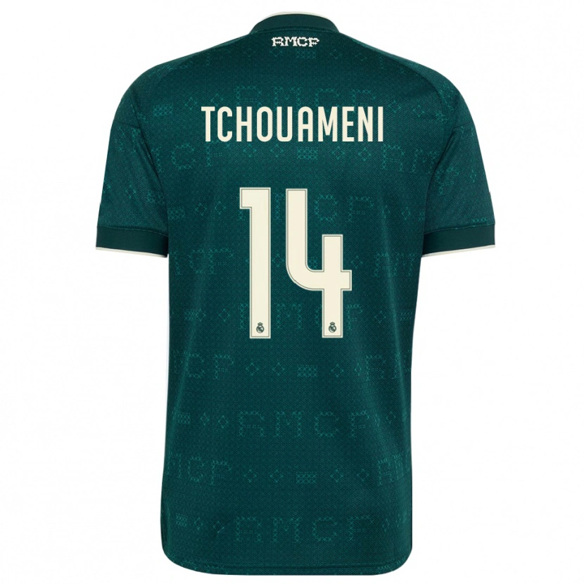 Danxen Pánské Aurélien Tchouaméni #14 Tmavě Šedá Bílá Daleko Hráčské Dresy 2026/27 Dres