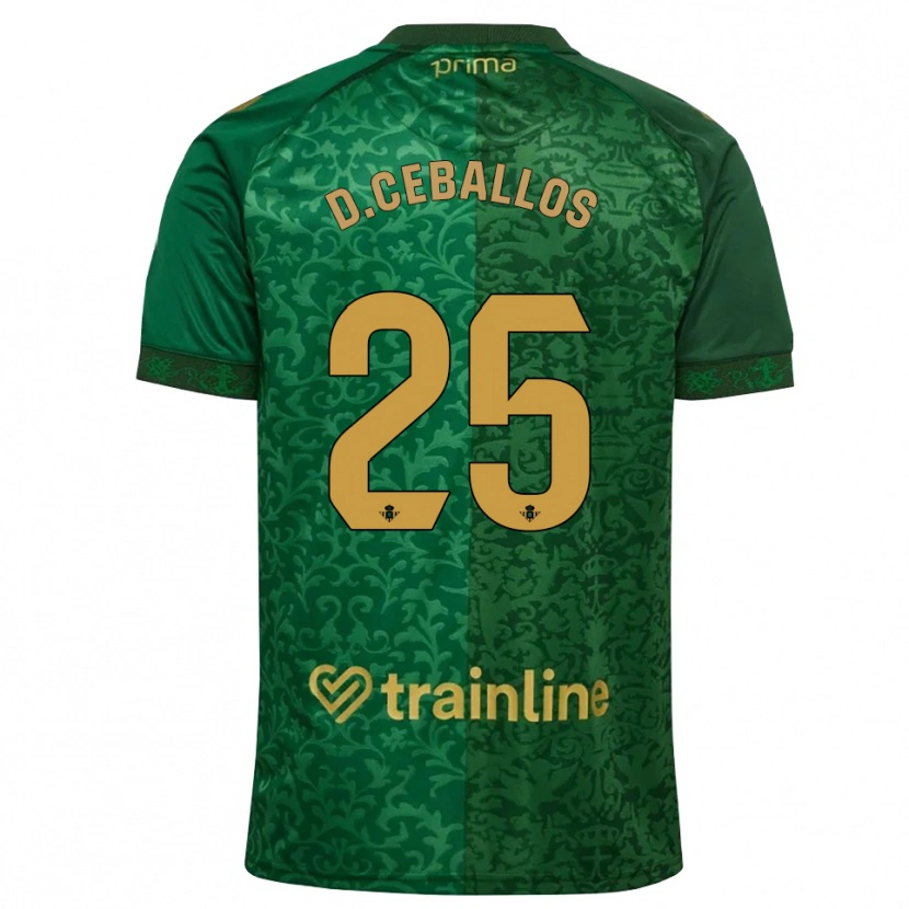 Danxen Pánské Dani Ceballos #25 Lesní Zelená Tmavě Zlatohnědá Daleko Hráčské Dresy 2026/27 Dres