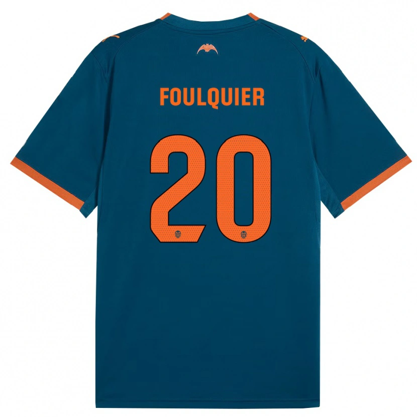 Danxen Pánské Dimitri Foulquier #20 Ocelově Modrá Oranžová Daleko Hráčské Dresy 2026/27 Dres