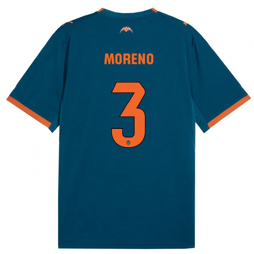 Danxen Pánské Diego Moreno #3 Ocelově Modrá Oranžová Daleko Hráčské Dresy 2026/27 Dres