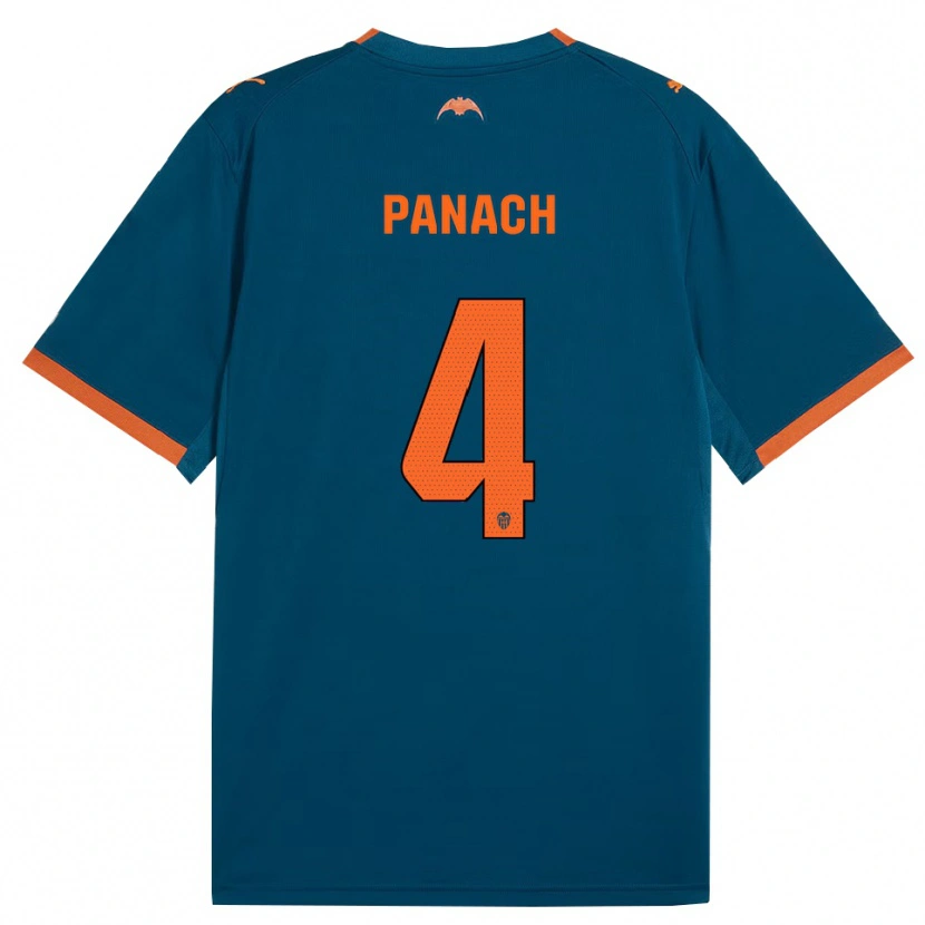 Danxen Pánské Alejandro Panach #4 Ocelově Modrá Oranžová Daleko Hráčské Dresy 2026/27 Dres