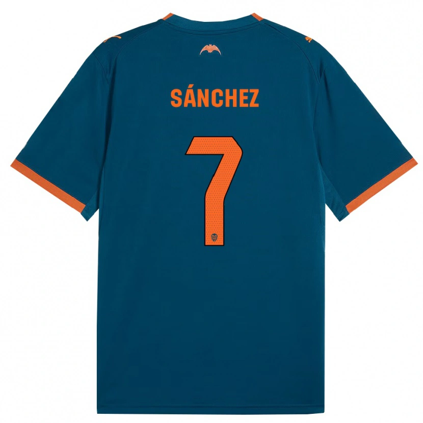 Danxen Pánské Dani Sánchez #7 Ocelově Modrá Oranžová Daleko Hráčské Dresy 2026/27 Dres
