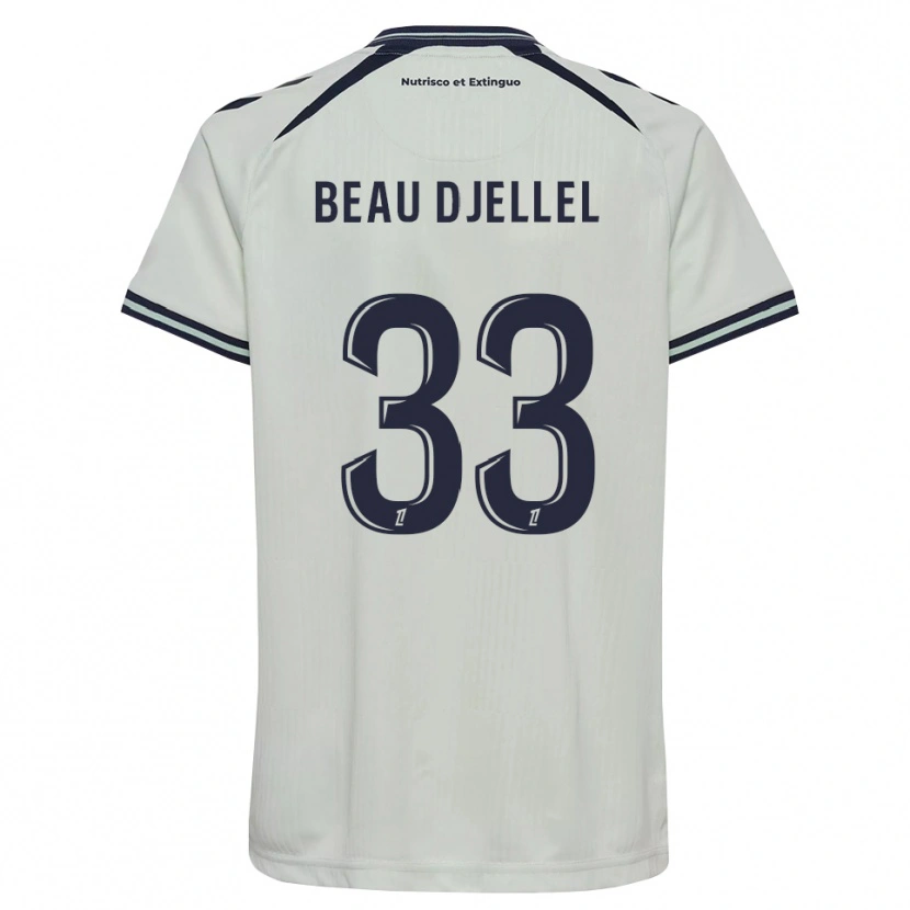 Danxen Pánské Yanis Beau Djellel #33 Půlnoční Modrá Bílá Daleko Hráčské Dresy 2026/27 Dres