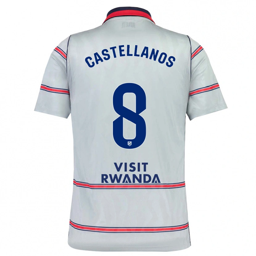 Danxen Pánské Jorge Castellanos #8 Šedá Červená Tmavě Modrá Třetí Hráčské Dresy 2026/27 Dres
