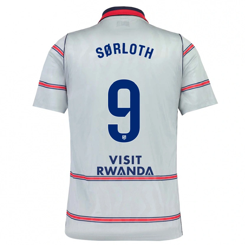 Danxen Pánské Alexander Sørloth #9 Šedá Červená Tmavě Modrá Třetí Hráčské Dresy 2026/27 Dres