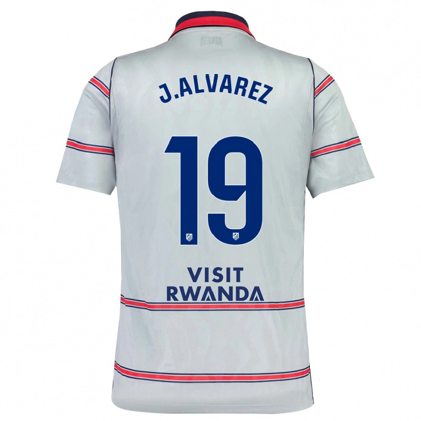 Danxen Pánské Julián Alvarez #19 Šedá Červená Tmavě Modrá Třetí Hráčské Dresy 2026/27 Dres